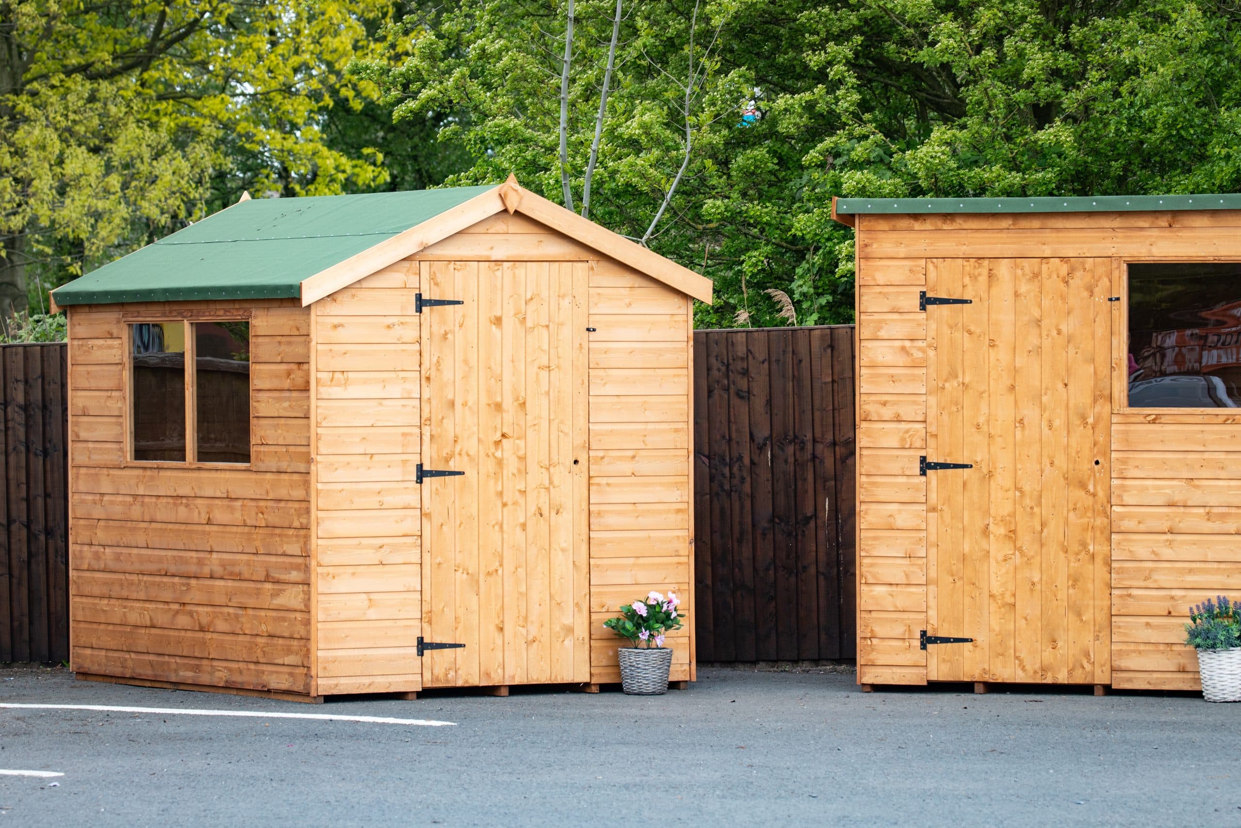 wooden shed